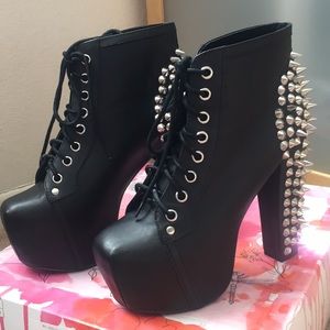 Jeffrey Campbell Black Spiked Litas BNIB